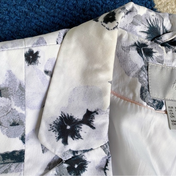 🖤 H&M BLACK WHITE FLORAL BLAZER JACKET! - Picture 14 of 14